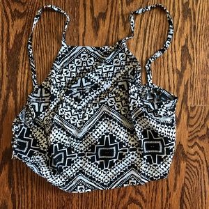 Express crop top aztec print